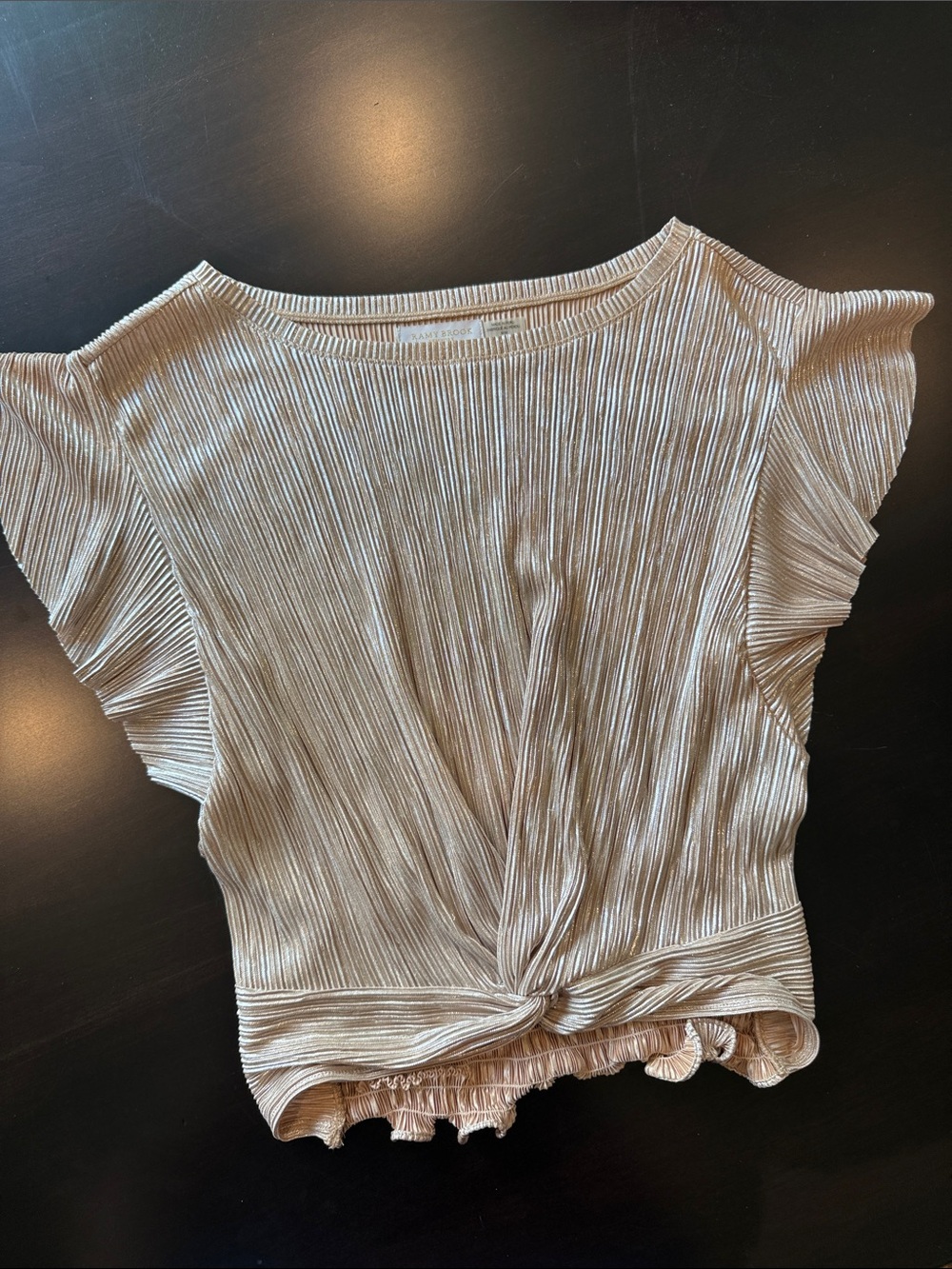 Ramy Brook Top gold short sleeve top size medium